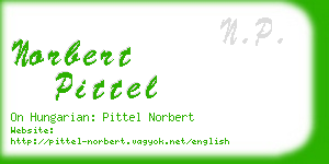 norbert pittel business card